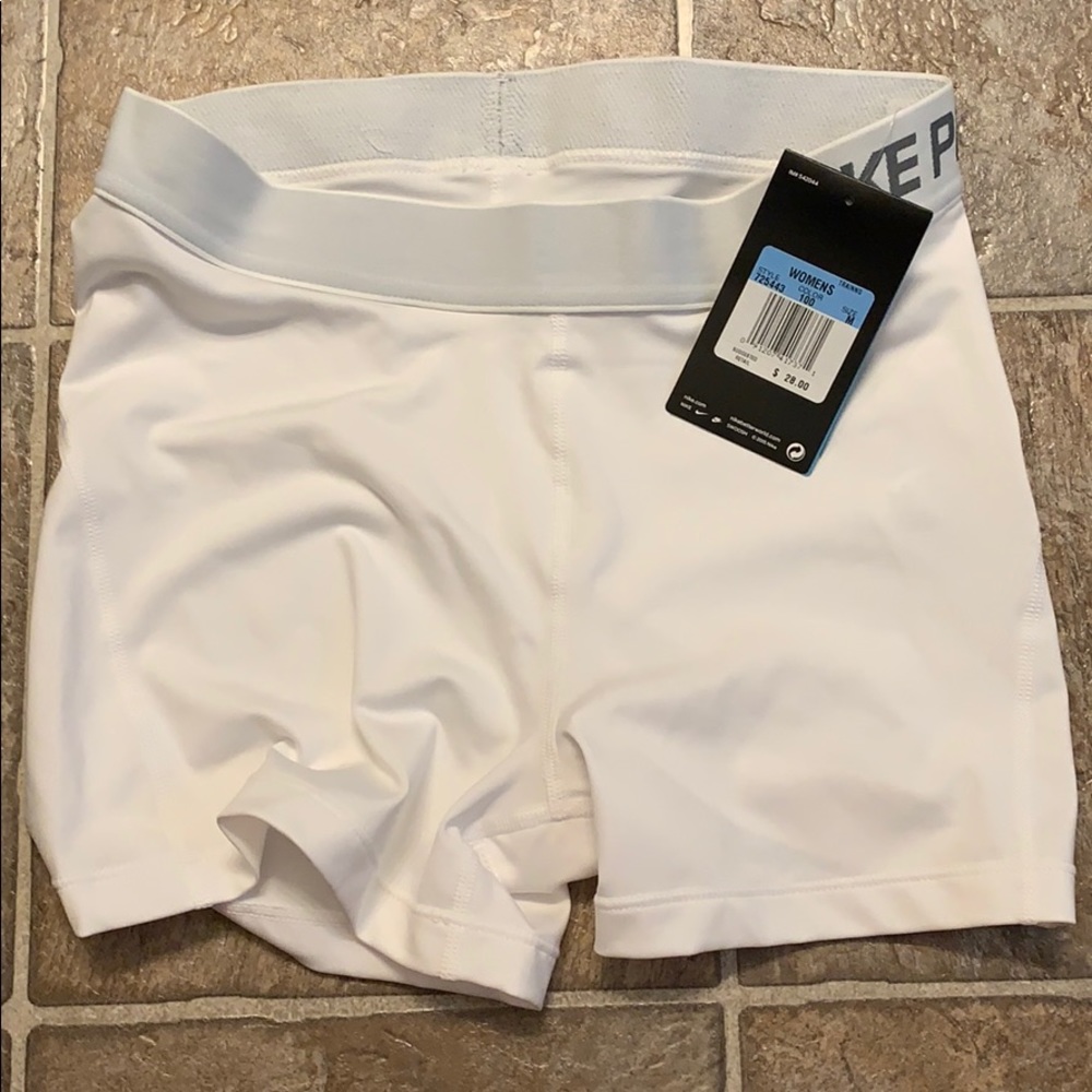 NWT Nike Pro Spandex white medium